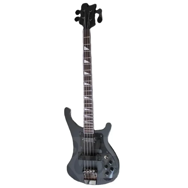 Weifang 4 String Ricken Satin Black Electric Bass Guitar