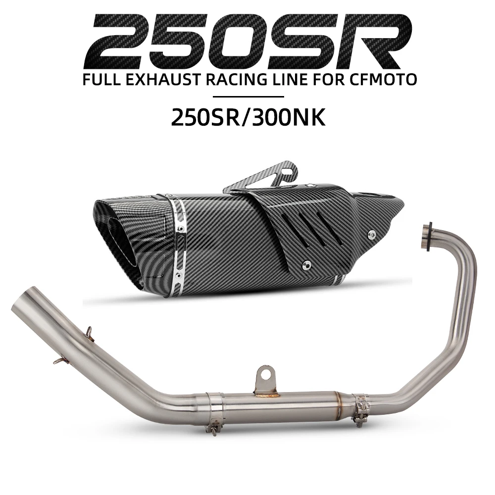 250SR Exhaust System For CFMOTO 300SR 250NK 300NK 250SS 300SS 250CLX 300CLX Motorcycle Exhausts Manifold Muffler with DB Killer