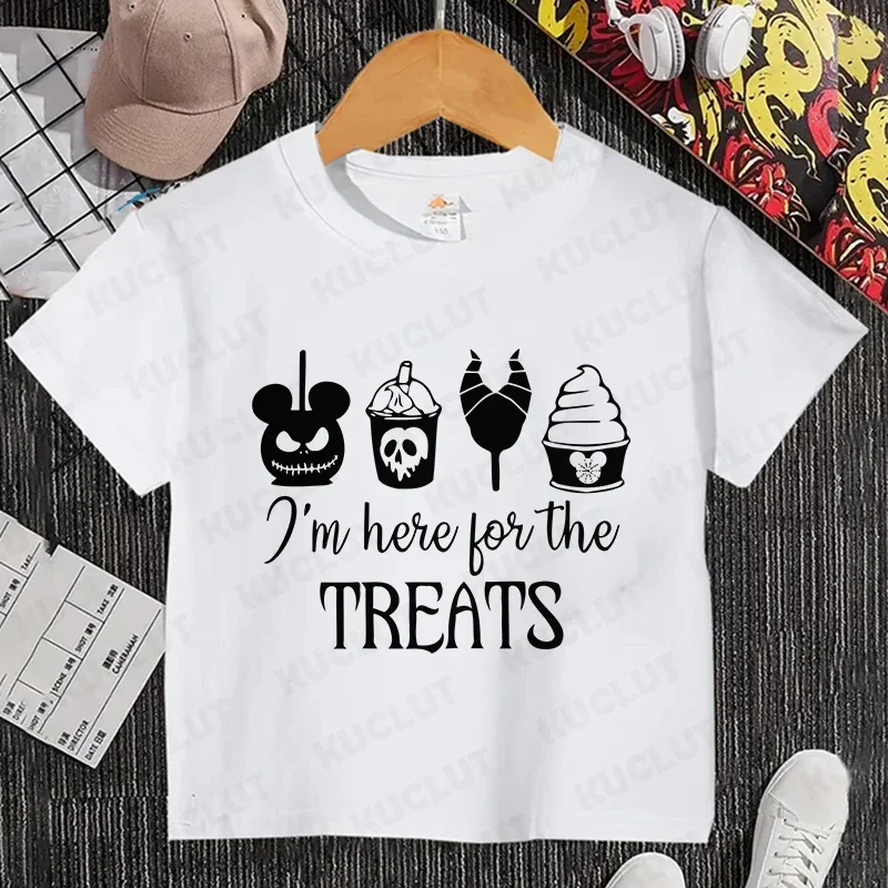 Funny Halloween Party Kids T-Shirt Girls Boys Clothing Casual Fashion Children's Short Sleeve Tees Designer Graphic Y2k Tops