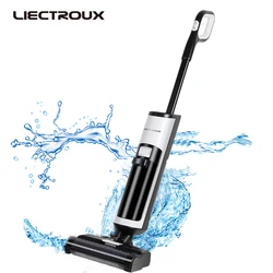 Aspirateur sans fil Liectroux i7 Pro pour le nettoyage à sec et humide, lavage intelligent pour la maison et les sols multi-surfaces, aspiration 14Kpa, moteur BLDC, grand réservoir d'eau double, guidage vocal, auto-séchage, batterie 4000mAh