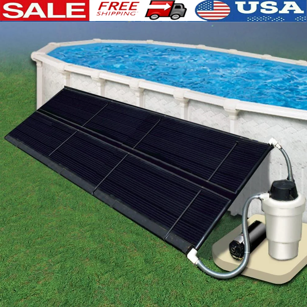 Above Ground Solar Pool Heater System Collector Kit Eco Friendly Solar Energy Efficient Easy Install with Diverter Valve