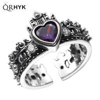 Vintage Retro Adjustable Open Crown Rings Female Geometric Accessories Personality Jewelry For Women