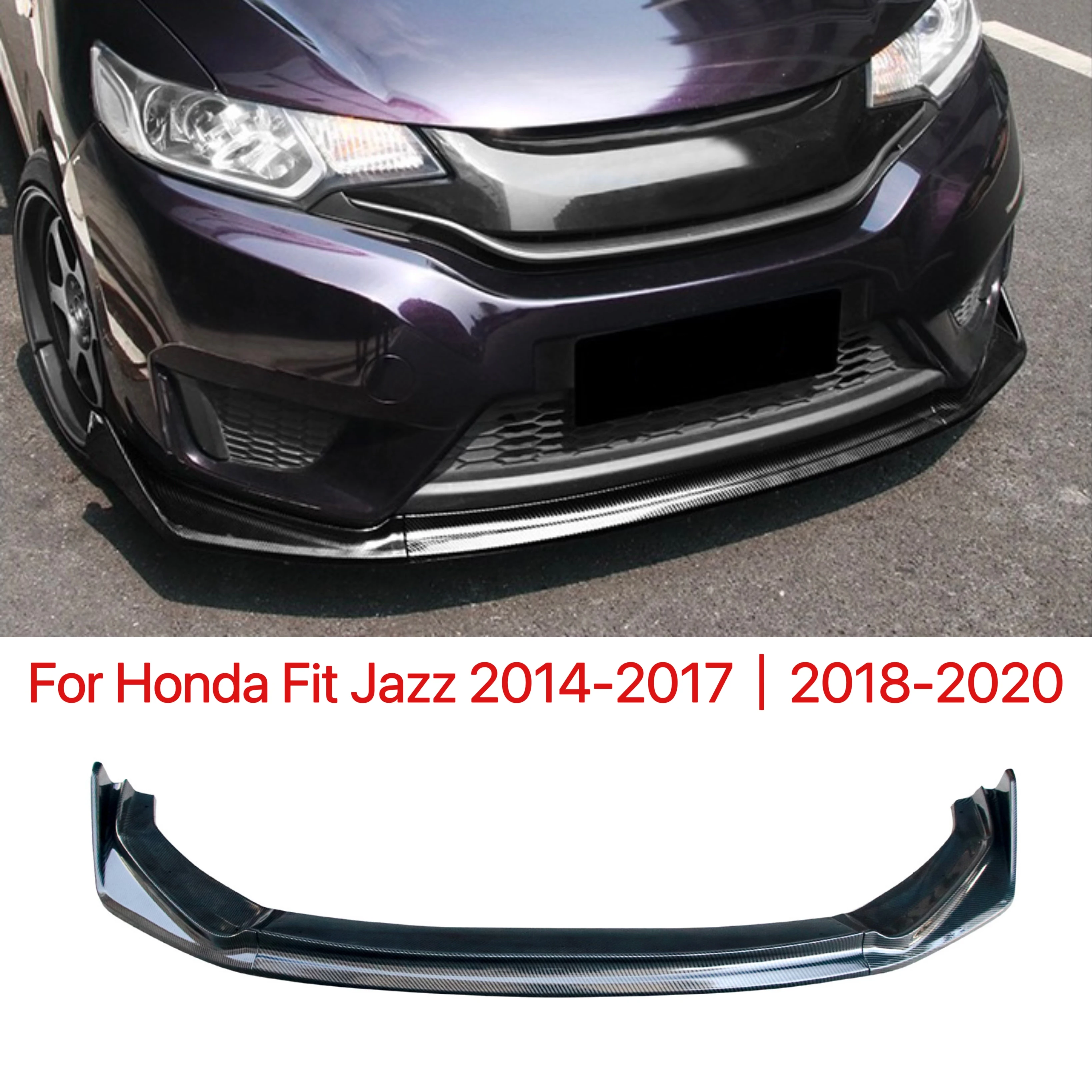 

3 шт., съемный передний бампер для Honda Fit Jazz 2014-2017 2018-2020