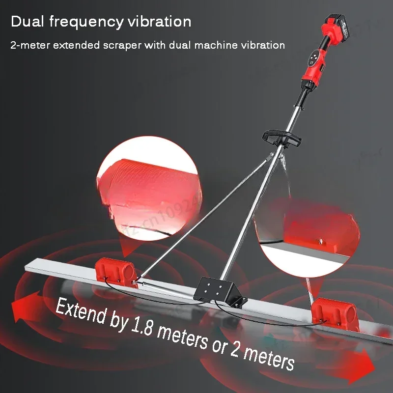 Electric Level Floor Vibration Ruler Mortar Vibrator Screed Concrete Leveling Machine Concrete Vibration