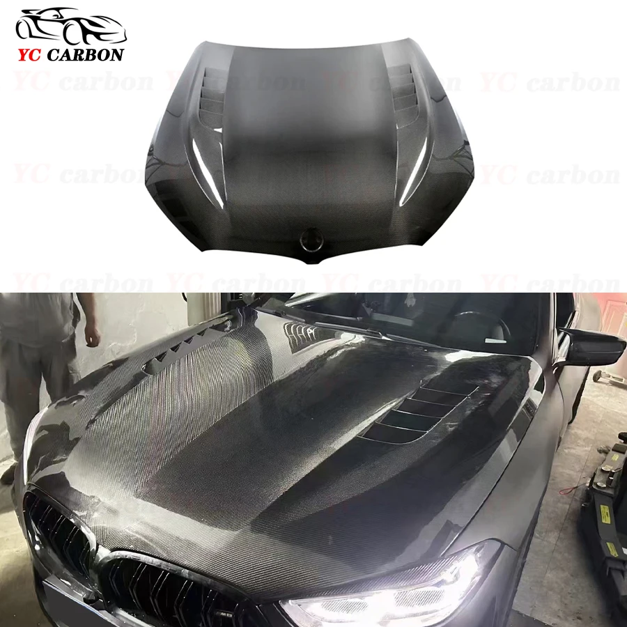 Carbon Fiber For BMW 8 Series M8 G14 G15 G16 840 850 860 Car Front Bumper Engine Cover Hood Bonnet Vent Parts Body kit