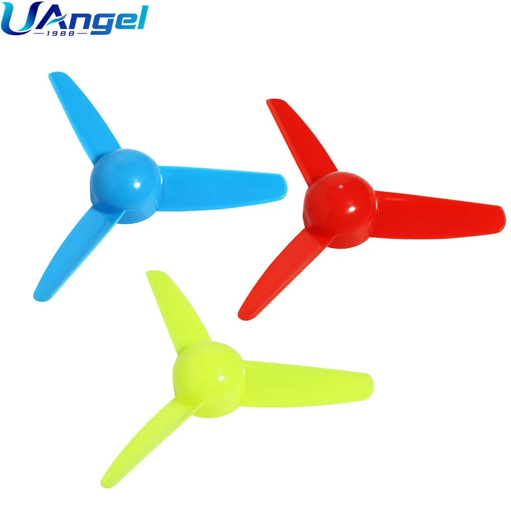 10Pcs Micro DIY Motor 2mm Shaft Propeller with 3 Vanes 80mm Fan Shape for Fan Leaves Ship Model RC Boat DIY Airplane Science