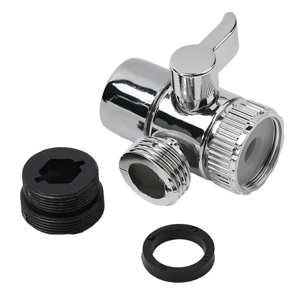 Water Tap Connector Sink Splitter Faucet Adapter Faucet Diverter Home Improvement 1pc Chrome M22 X M24 Plastic