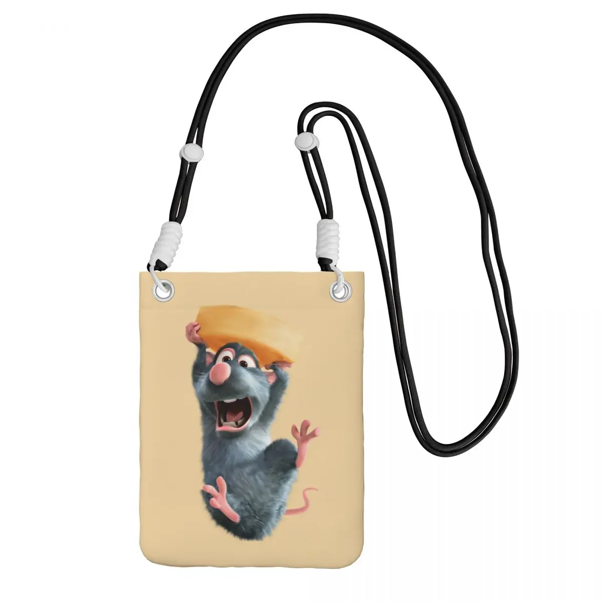 

Custom Ratatouille Film Animation Carry A Mobile Phone Bag Diagonally Women Men Shoulder Crossbody Bag Adjustable Length Walk