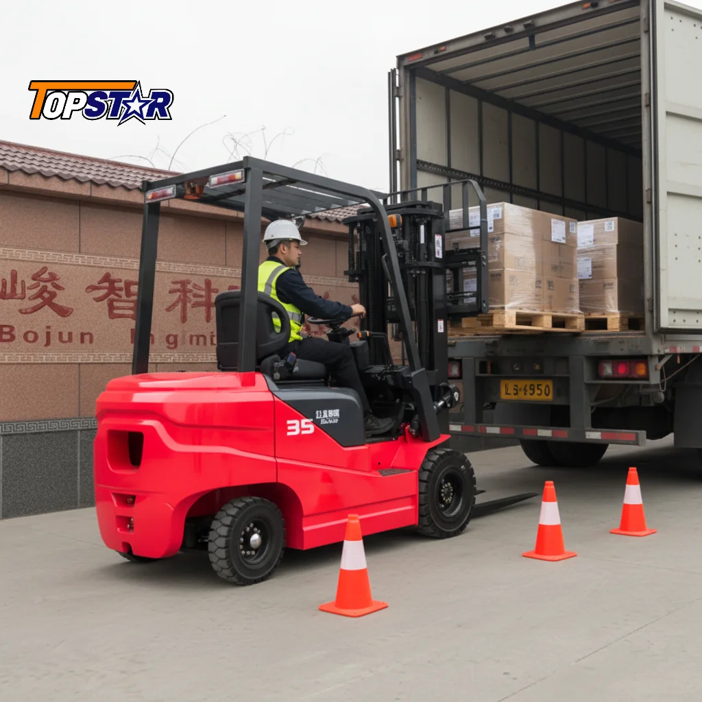

Multifunctional Electric Forklift 1-2 Ton Hydraulic Lift Stacker for Logistics Warehouse Factory Cargo Loading Unloading