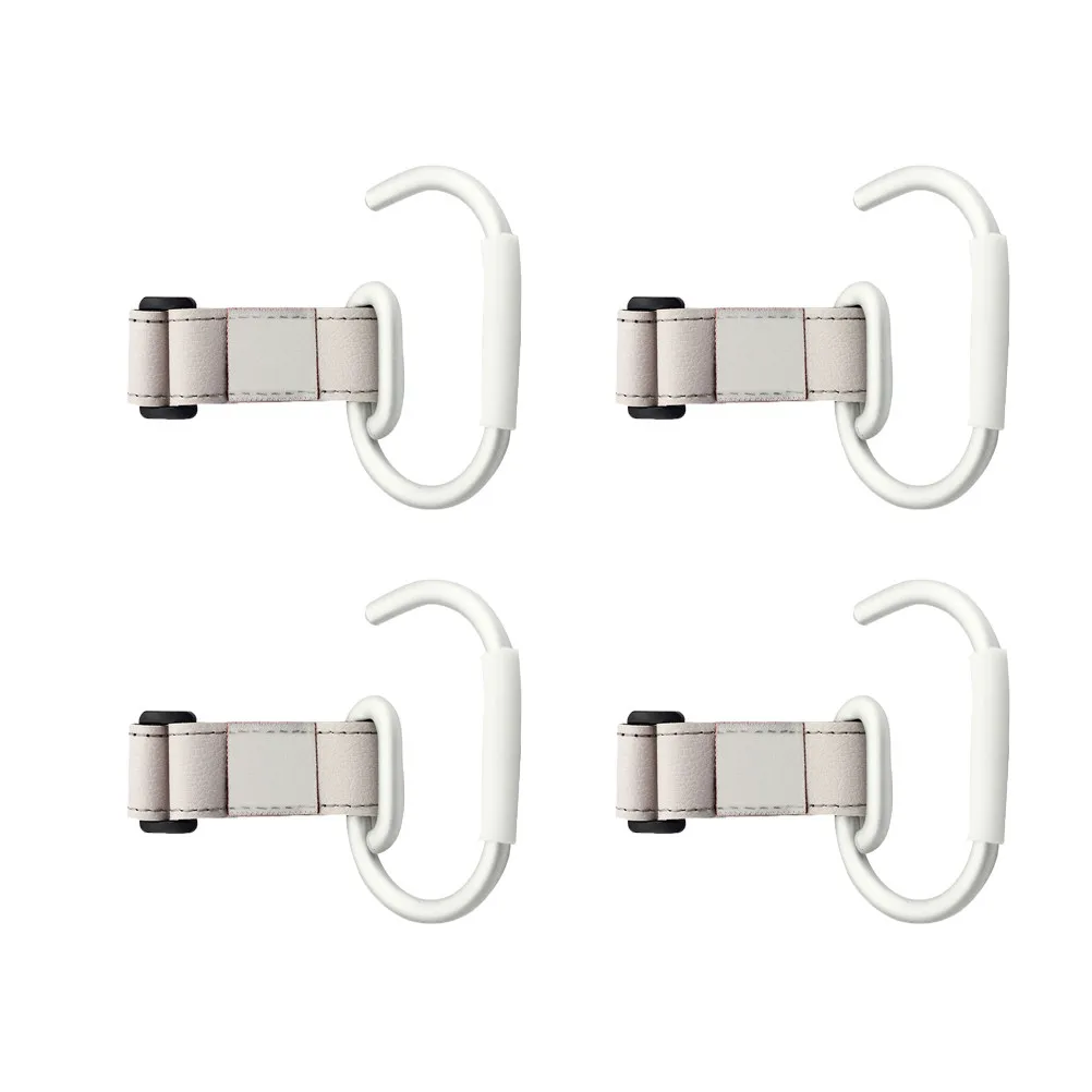 4Pcs Aluminum Alloy Stroller Hooks Heavy Duty Rotatable Baby Cart Hanger for Diaper Bags Grocery Shopping Wheelchair Buggy