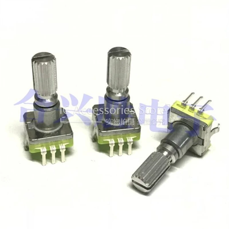 

3PCS Rotary Encoder EC11 30 Positioning 15 Pulse Car Navigation CD Audio Volume Adjustment Potentiometer 5 Pin Flower Shaft