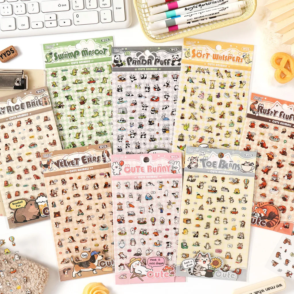 PET Scrapbook-Aufkleber Journaling-Sticker für Tagebuch Scrapbook-Aufkleber für Notizbuch Planer Kunst Collage Sticker