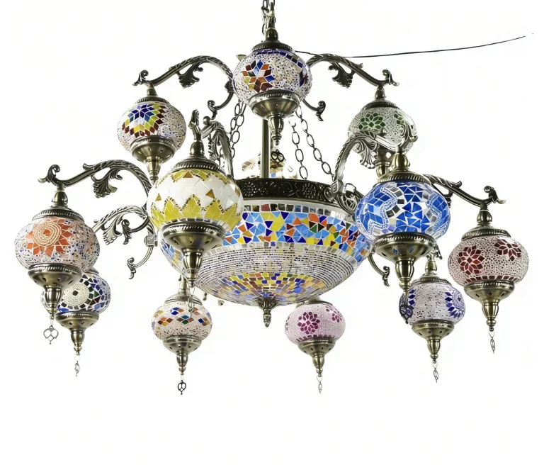 2025NEW Design (CL12M) Handicraft Mosaic Art Turkish Chandelier Designer Pendant Lighting