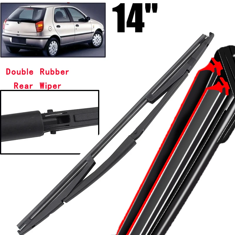 

Car Wiper 14" Rear Wiper Blade For Fiat Palio Weekend 178 1996 - 2010 Windshield Windscreen Clean Tailgate Window Rain Brush