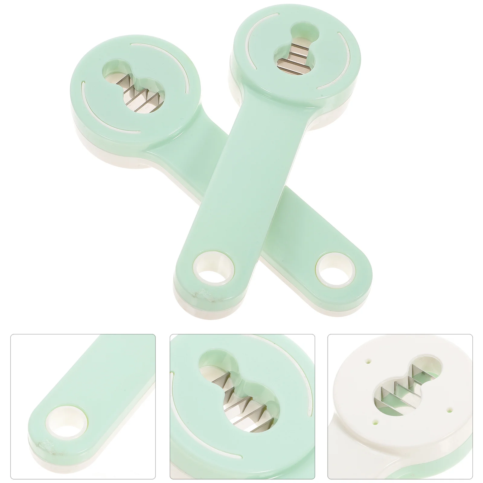 

2Pcs Vegetable Grater Slicer with Stainless Steel Blades ABS Handle Kitchen Tool for Home Cooking Preparation