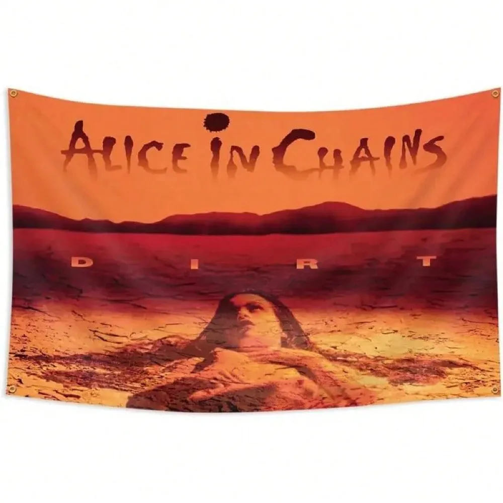 3X5 Feet Banner Alice Tapestry Music Band Chains Album Cover Flags Rock Posters Wall Hanging Decorationsbedroom Decor Mens Room