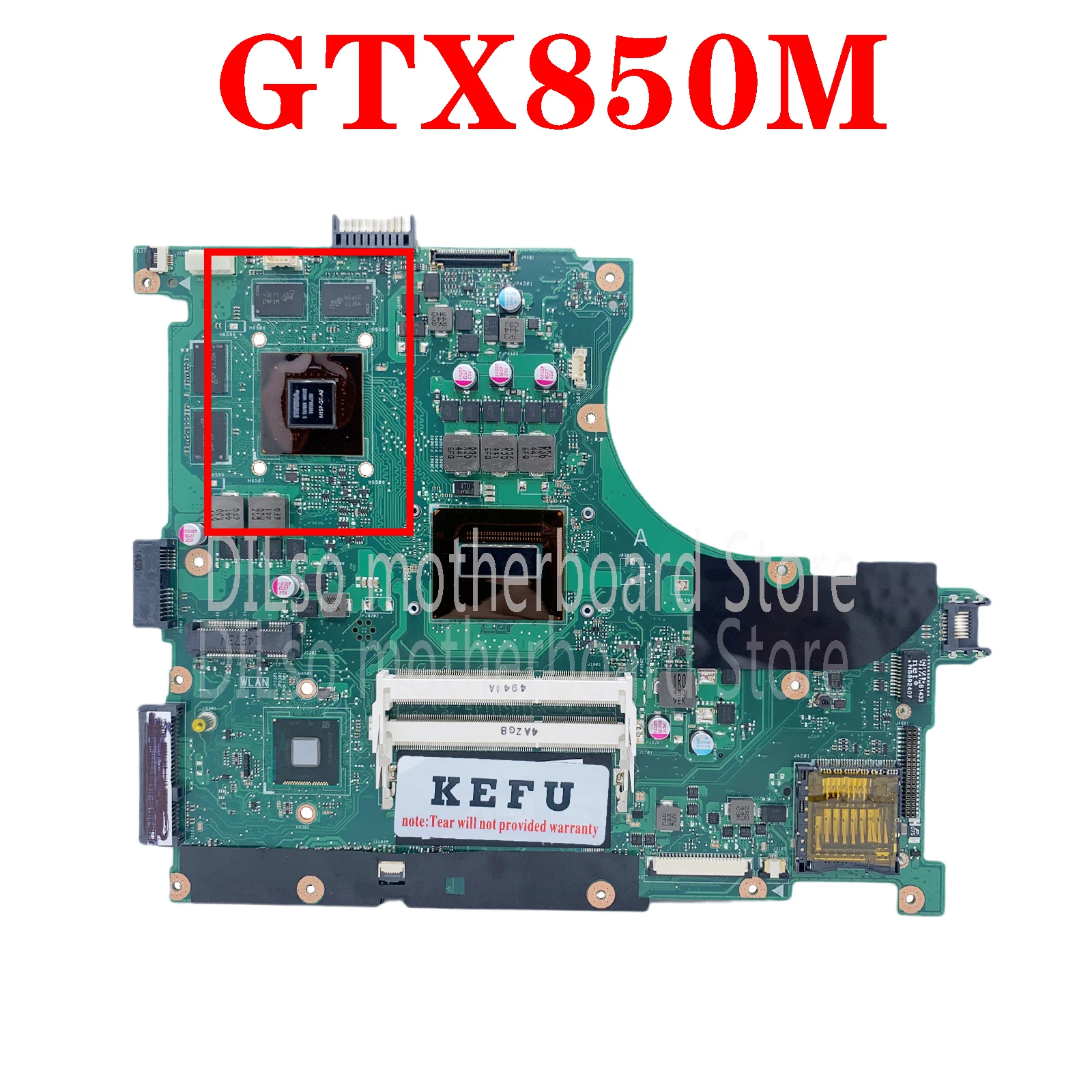 KEFU N56JK MAINboard For ASUS N56JN N56J G56J G56JK Laptop Motherboard I5-4200H I7-4710HQ GT840 GTX850M Video Card 100% test OK