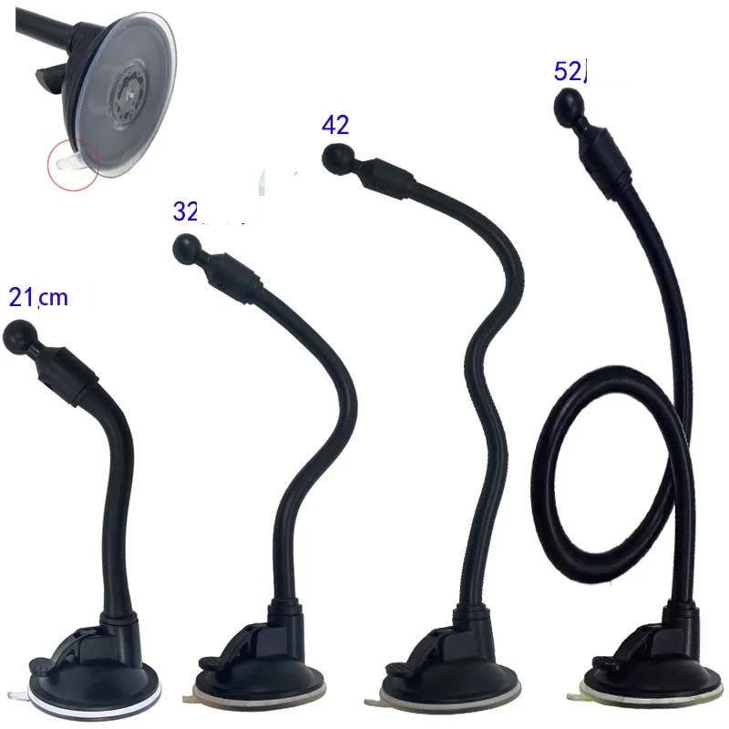 Universal Car Bracket 17Mm Ball Head 21/32/42/52CM Long Rod for Phone Clip Suction Cup Mounts Windshield/dashboard Brackets Base