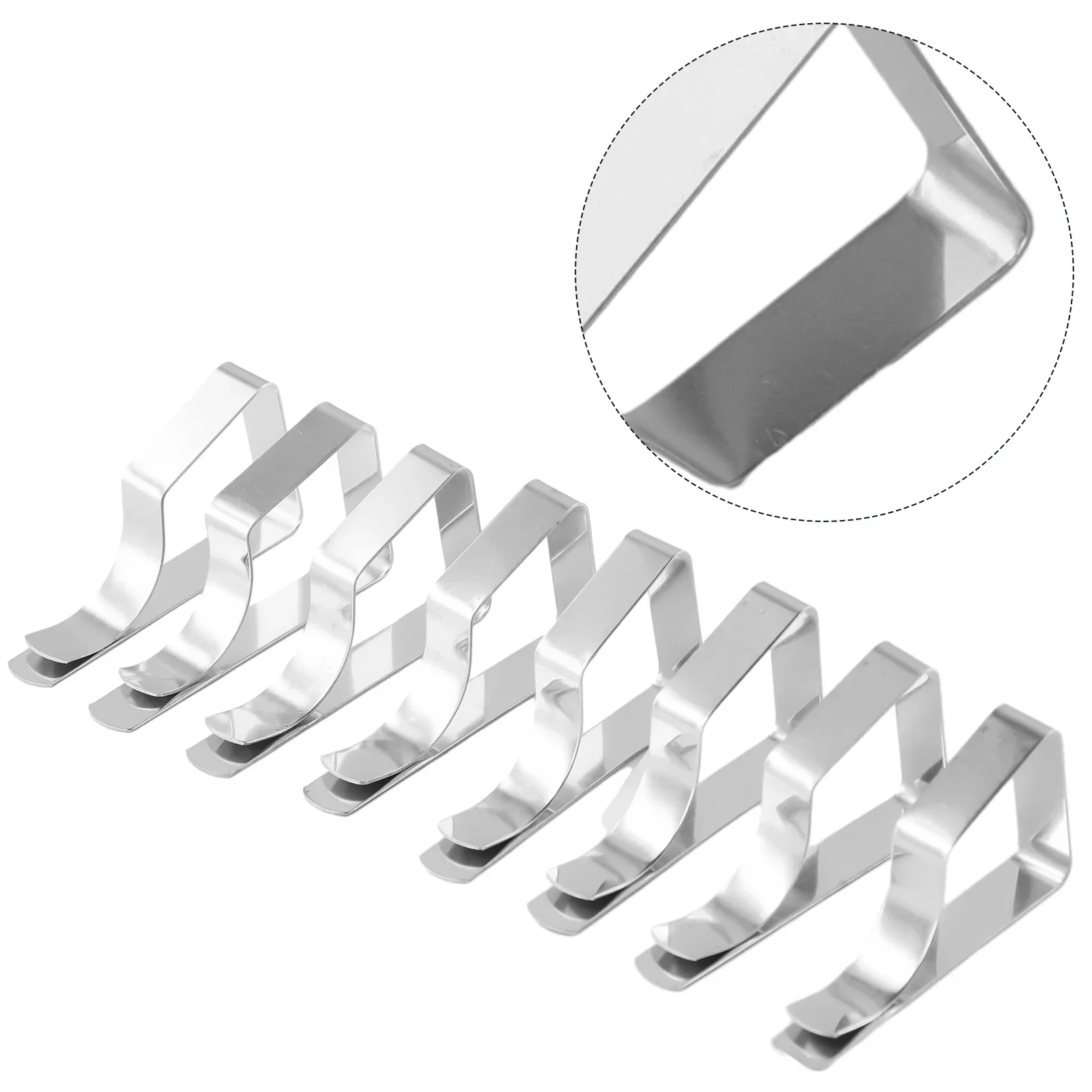 8Pcs Stainless Steel Table Cloth Clip Wedding Picnic Table Cover Clip Holder Tablecloth Stable Clips For Home Fixed Clip