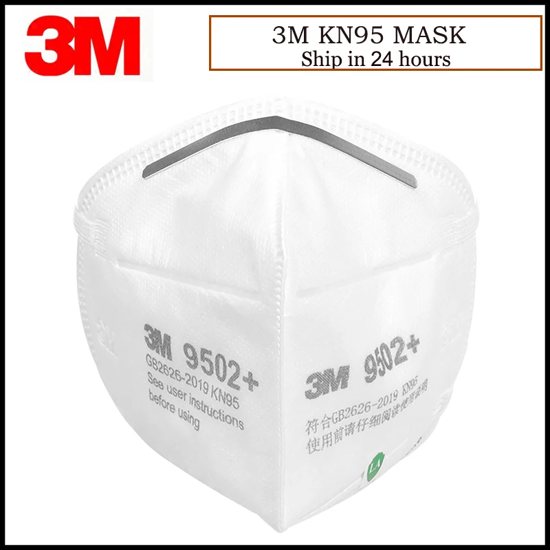 50 unids/lote 3M KN95 9502 PLUS máscara antipolvo diadema antipartículas materia Anti PM2.5 Smog protección Industrial máscara de influencia de polvo