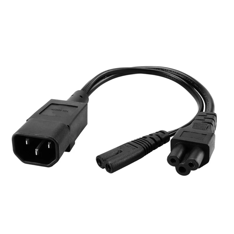 3Pin IEC320 C14 to IEC320 C5 + C7 Power Cord 1 to 2 Y-splitter Adapters Cable