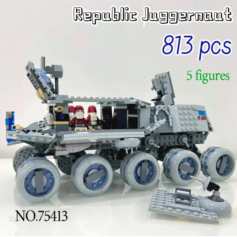 

НОВЫЙ Набор строительных блоков Republic, 813 деталей, 75413, для творческой сборки, для взрослых и детей, подарки на день рождения и Рождество, игрушки