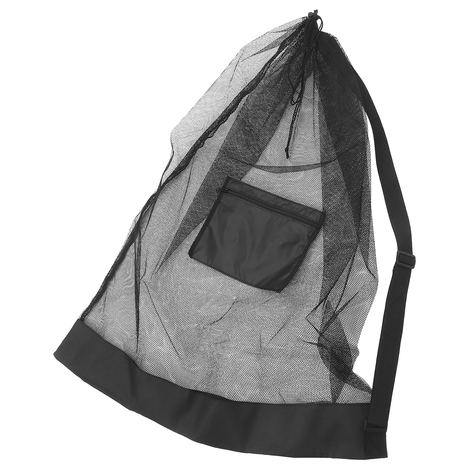 Tas Jaring Serut Tahan Lama untuk Bola Basket, Tas Jaring untuk Penyimpanan Bola Olahraga Berbagai Jenis, Tas Jaring Serut untuk Bola Basket