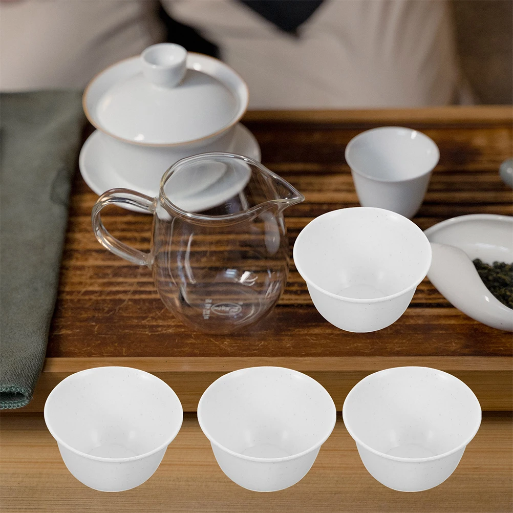 

96Pcs Exquisite Thickened Tea Tasting Cup Compact Portable Stylish for Hot Beverages Home Office Single Use China Cup