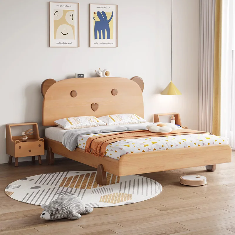 

Bedroom Modern Wooden Cribs Bed for Girls Wooden Baby Bed Kids Bed Wood