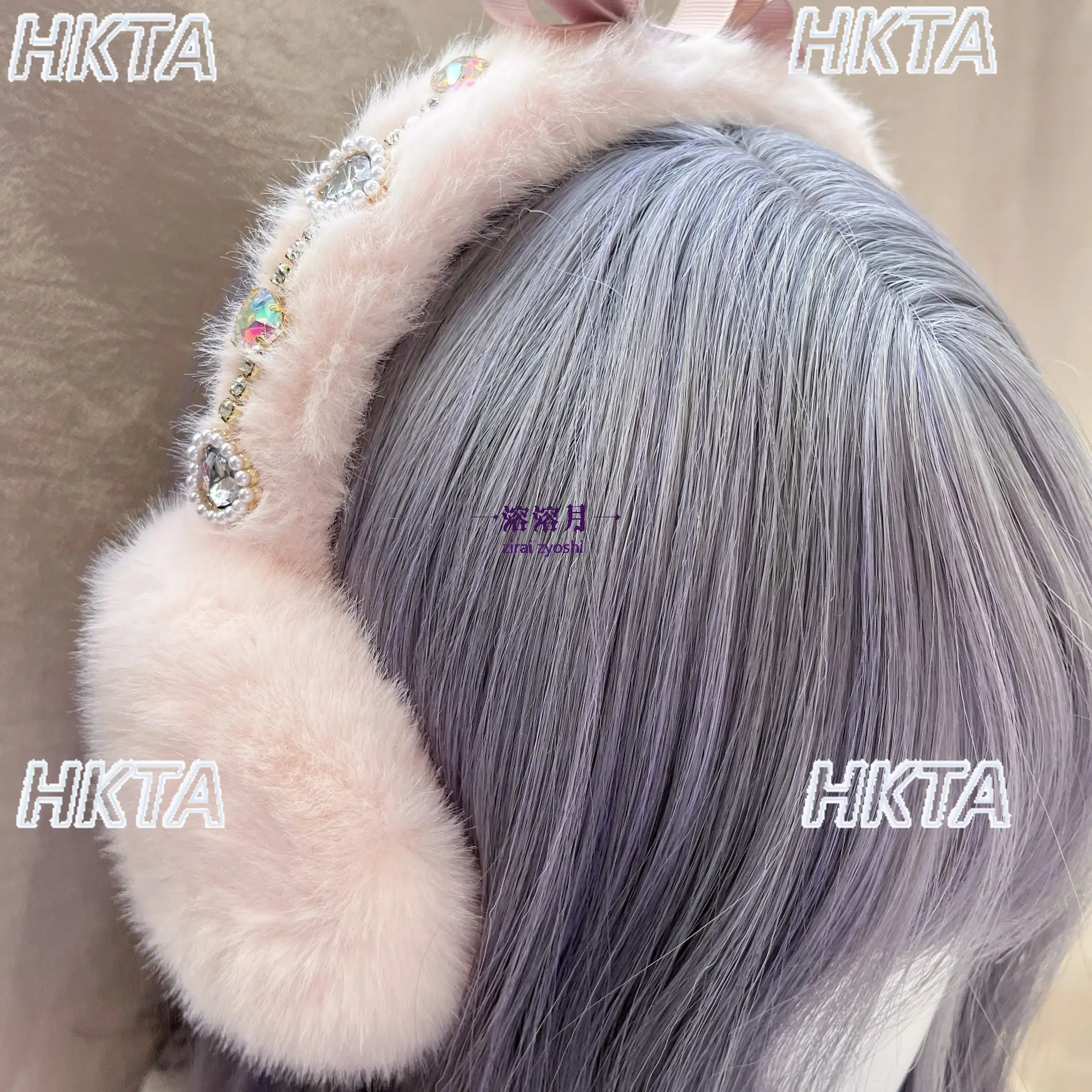 

Японские массовые милые плюшевые белые наушники со стразами и бантом, женские зимние новые милые наушники в стиле Лолиты, аксессуары для одежды для женщин