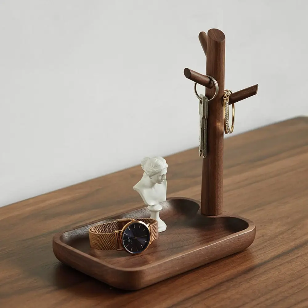 

Держатель для ключей из бука/ореха для рабочего стола, деревянная стойка для хранения ветвей в прихожей, настольный органайзер, подставка для ювелирных изделий, лоток для хранения