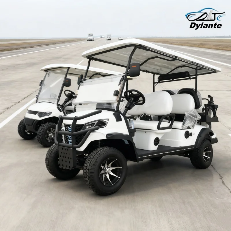 Top Fashion Electric Car 4 Seat Lithium Battery Powered New Energy Electric Golf Cart Commercial Off Road Cart Free Custom Color