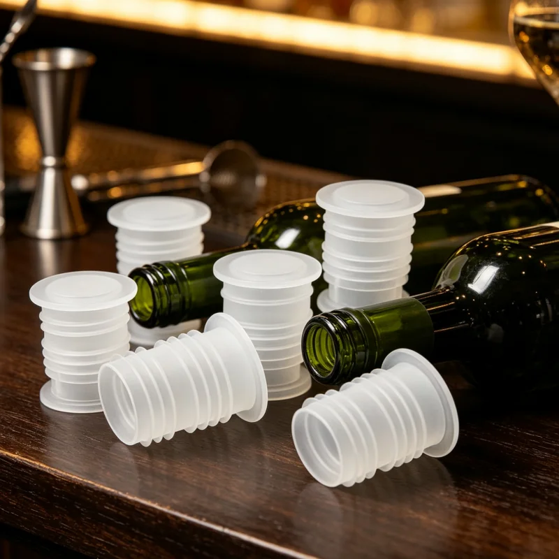 10Pcs Plastic Wine Bottle Stoppers Reusable Bottle Inner Plug Dust‑Proof Sealing Caps for Red Wine Bottle Dust Plug Replacement