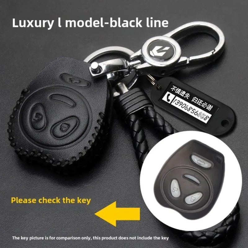 For Old Geely LibertyShip/LC2/Jingang/Golden Eagle/Emgrand Leather Remote Control Key Case Key Cover Auto Supplies L