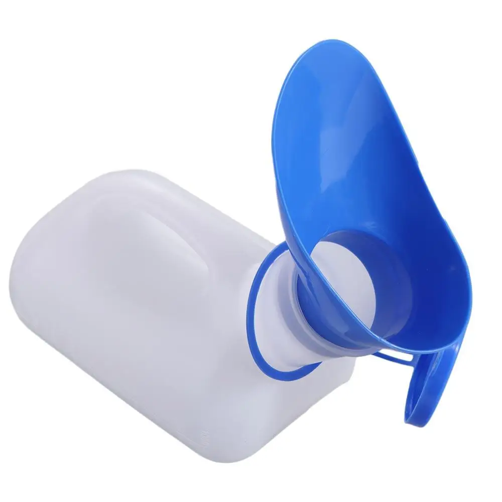 ملحقات التخييم 1000 مللي زجاجة تبول المرحاض المتنقلة أداة تخزين التبول رحلة مبولة رشاقته البلاستيك زجاجة البول سيارة الإناث الذكور #2