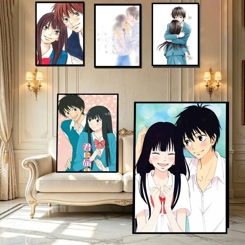 K-Kimi Ni Todokes Poster High Quality Print Poster Waterproof Wall Art Movie Posters For Living Bedroom Retro Room Decor Gift