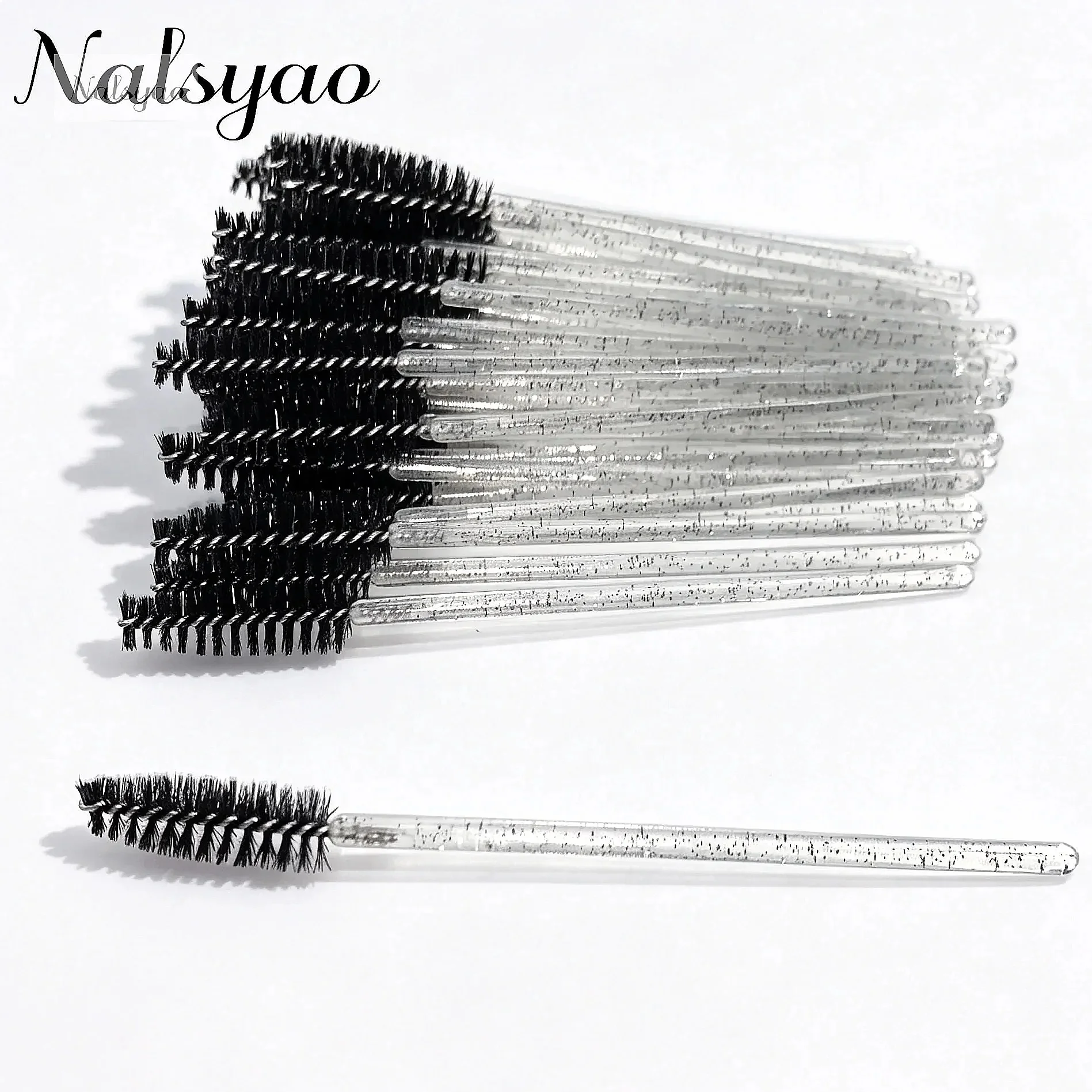 50Pcs Crystal Stick Eyelash Brushes Disposable Mascara Wands Applicator Lash Scrub Eyelash Extension Supplies Makeup
