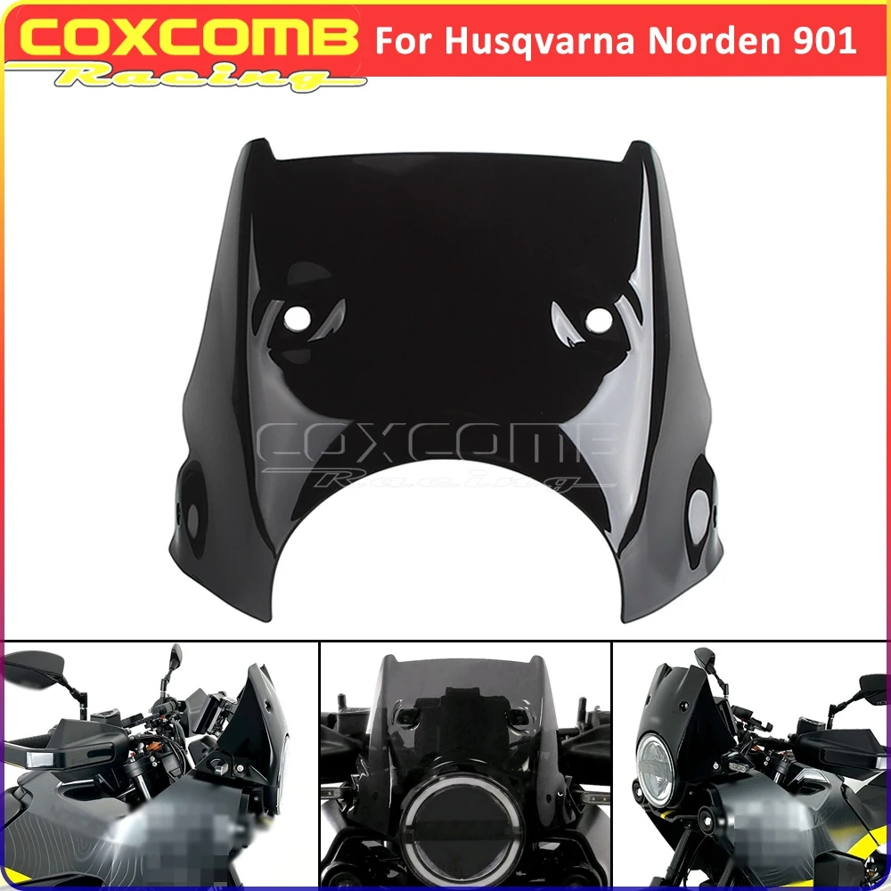 

Windscreen For Husqvarna Norden 901 Motorcycle Windshield Deflector Fairing Front Wind Screen Norden901 Smoke 10.3Inch 2022 2023