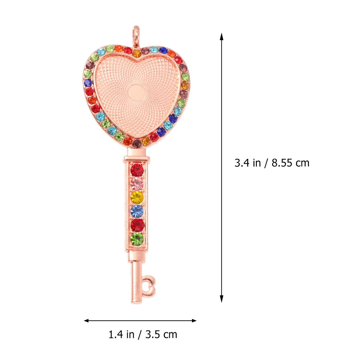 

10 Pcs Peach Heart Key Pendant Necklace Making Charms for Pendants Jewelry Baffle Diy