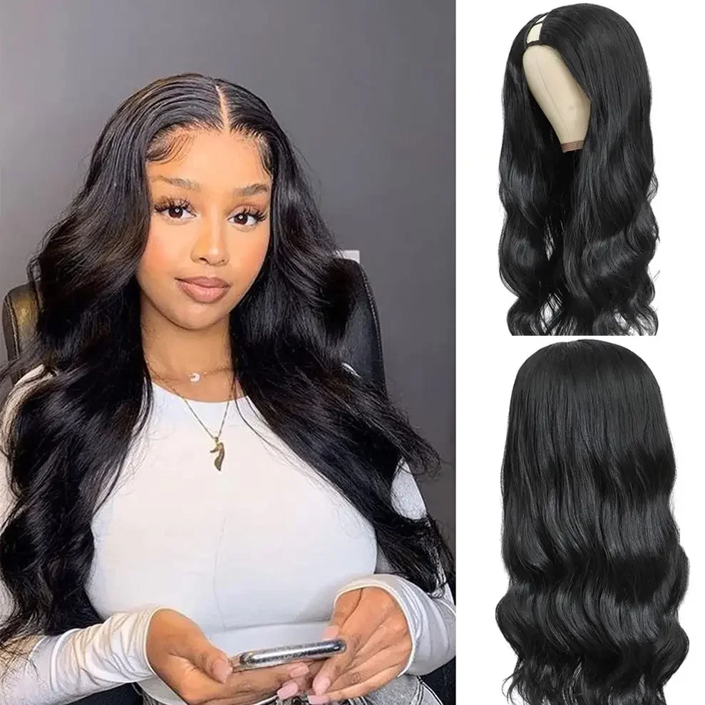 Body Wave V Part Wig Natrual Color V Shape Wig 32 Inches Brazilian Human Hair Wig For Women Pre Plucked Frontal Wig No Tangle