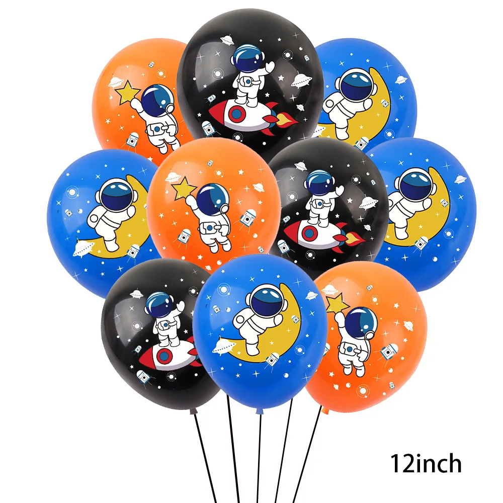 Weltraum-Ballons Latex Galaxie Weltraum-Themenparty-Zubehör 12 Zoll Latex-Ballons Rakete Astronaut Ballon Kinder Geburtstagsparty Dekoration – Detail 2