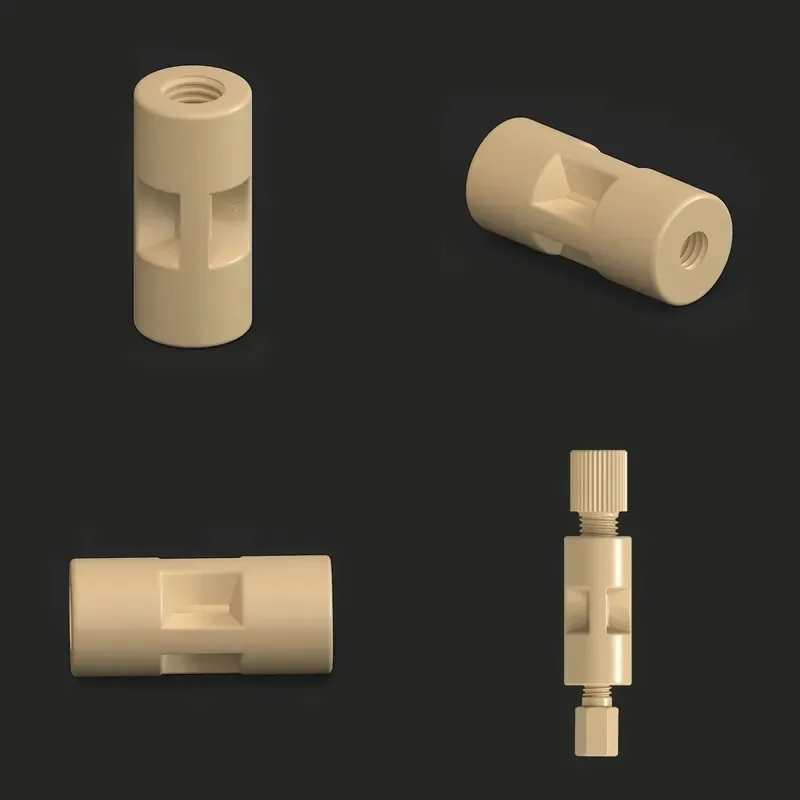 High-temperature Range Rigid Tube Connection PEEK FemaleThread Straight Adapter Without Leakage