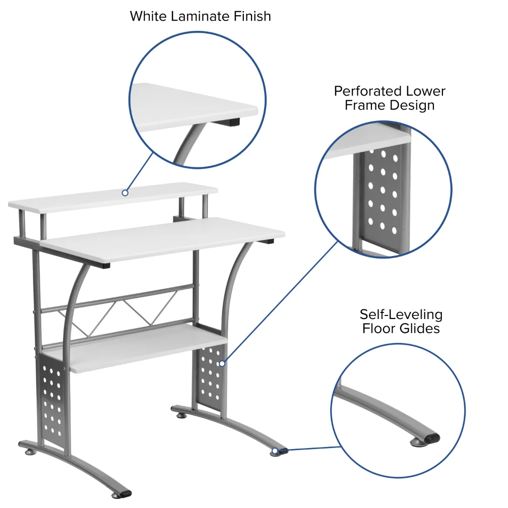 Computer Modern Computer Desks Simple  Bottom Desk Mobile with Shelf Storage Shelves Study Table Office Writing Desks