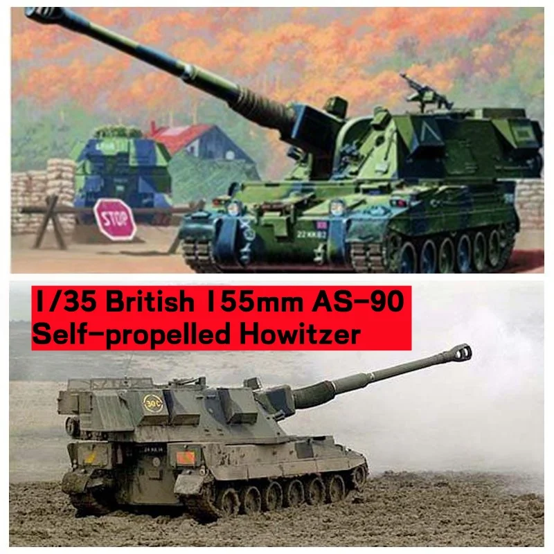 

TRUMPETER 1/35 British 155mm AS-90 Self-Propelled Howitzer Plastic Assembly Puzzle Model