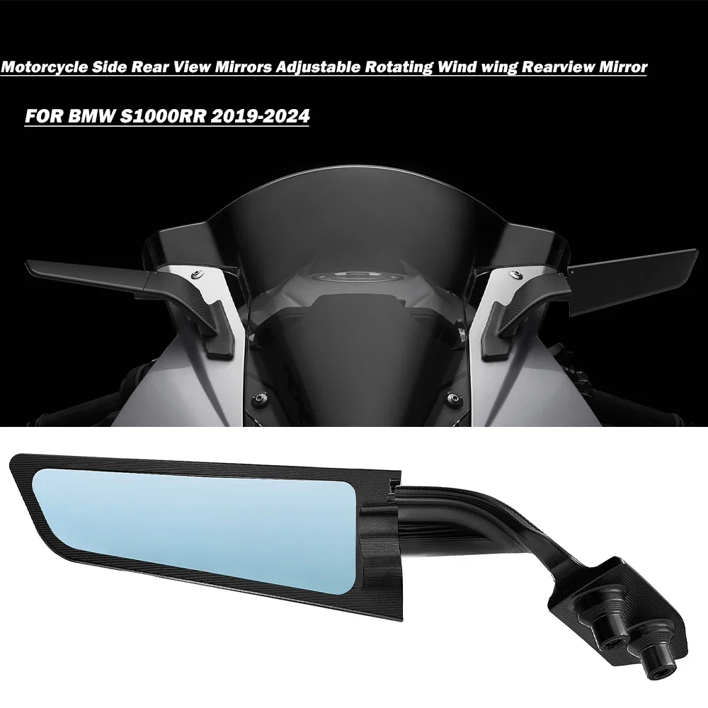 

S1000RR Rearview Mirror For BMW S1000RR 2019 2020 2021 2022 2023 Stealth Sport Winglet Mirror Kits Adjustable Stealth Mirrors
