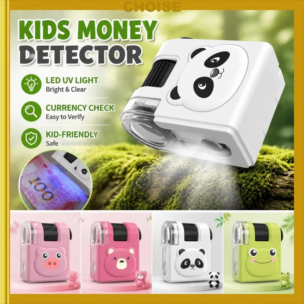 80x Mini Microscope with LED Flashlight Portable Microscope Pocket Microscope Christmas Birthday Gifts for Girls&Boys