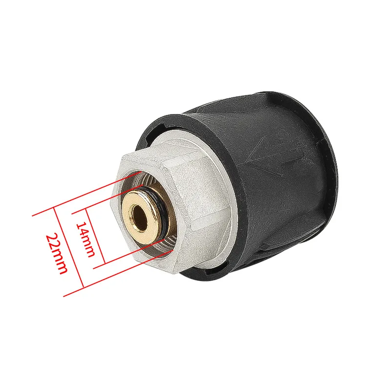 High Pressure Hose Adapter Connect Car Washer Outlet M22-14MM for Karcher /Bosch/Nilfisk/Lavor with Pressure Pipe Connector