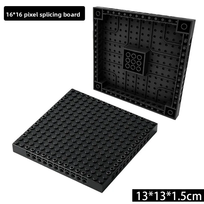 Pixel Painting Building Block Parts Bottom Plate, Mosaic 16x16 Perforated Brick Splicing Educational Toy Floor, DIY Parts.