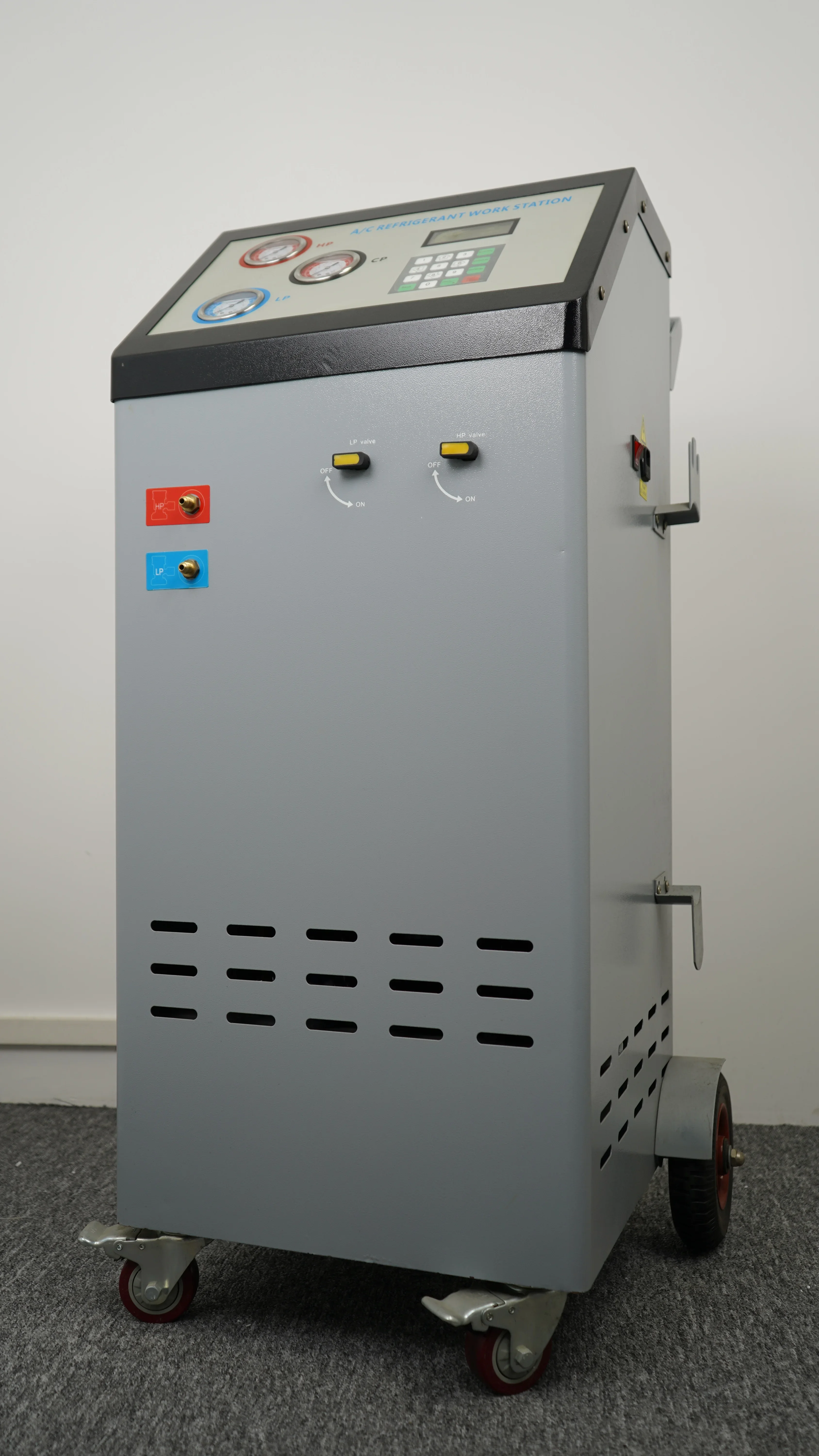 Machine de Service AC pour voiture R134a, entièrement automatique, récupération de réfrigérant A/C, Machine de recyclage, Machine de rinçage