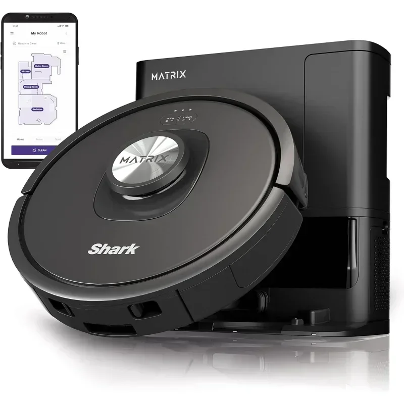 

D2BShark RV2310AE Матричный самоопорожняющийся робот-пылесос без мешка, 45 дней, самоочищающаяся щетка для шерсти домашних животных, без пятен M